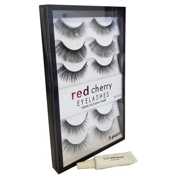False or Fake Eyelash Red Cherry - 5 Pairs