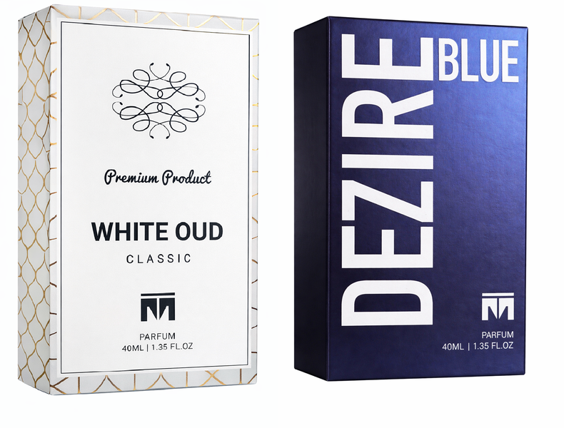 Men's 2-Pack Perfume Set - Dezire Blue &amp; White Oud (40ml)