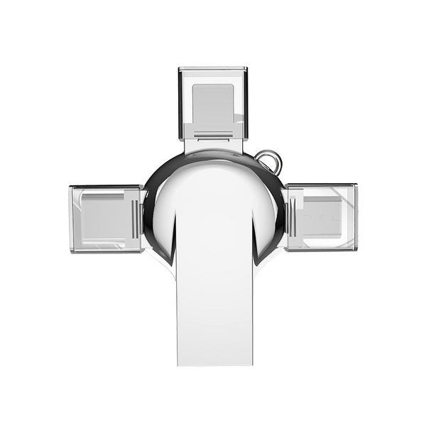 Cross-Shaped Metal 4-in-1 USB Flash Drive, 2TB Large Capacity