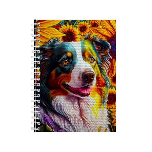 Embroidered AUSTRALIAN SHEPHERD Notebook Dog Gift Idea A4 Notepad Pad 98