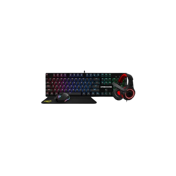 KWG Draco E1A 4 in 1 RGB Multi Colour Backlit Gaming Combo Set