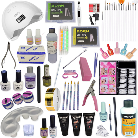 Professional Nail Starter Kit - Gel, Acrylic & Poly Gel 65 Pieces | Buy  Online in South Africa 