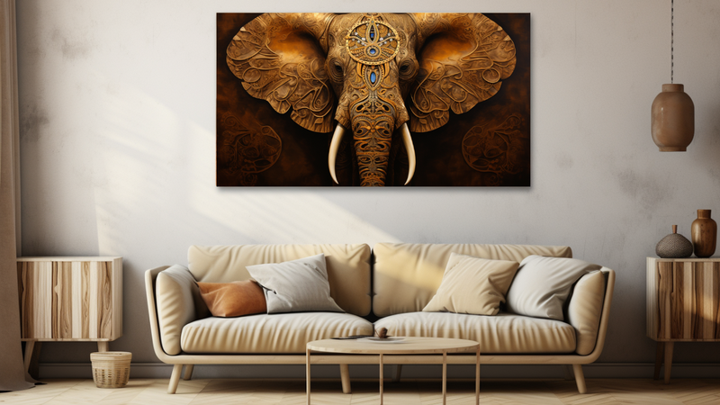 Canvas Wall Art - African Elephant Elegance - HD0121