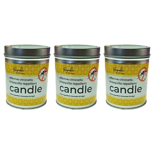 Citronella Mosquito Repellent Candle Bundle - Set of 3
