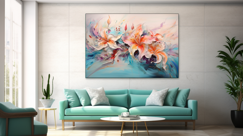 Canvas Wall Art - Lily Cascade Abstract - JT0109