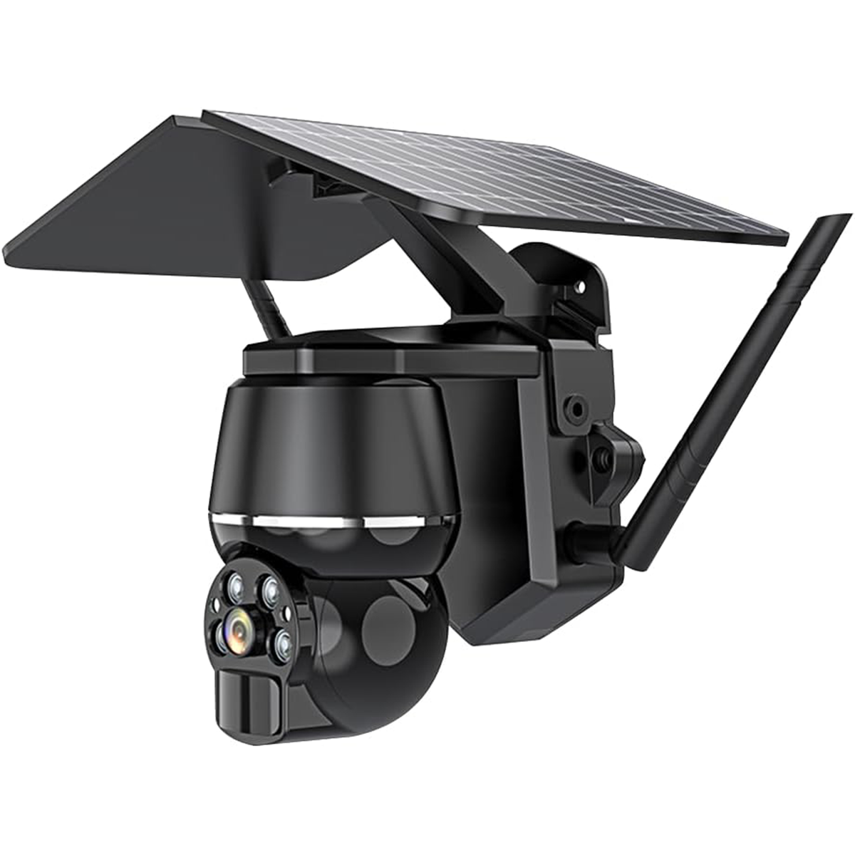 Solar Energy 4MP Smart Security Camera Full-Color HD Night Vision Monitor