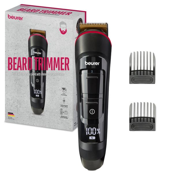 Beurer Beard Trimmer: Self-Sharpening Stainless-Steel Blade MN4X