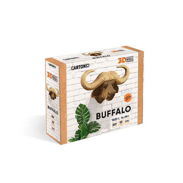 Cartonic 3D Wall Mountable Buffalo Puzzle