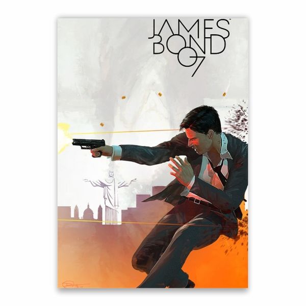 James Bond Cartoon Poster - A1