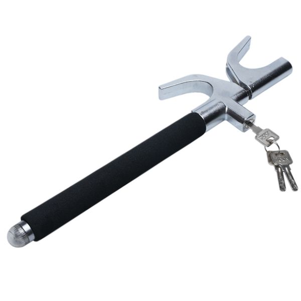 Car Metal Steering Wheel Lock, Car Anti-Theft Lock with Three Keys