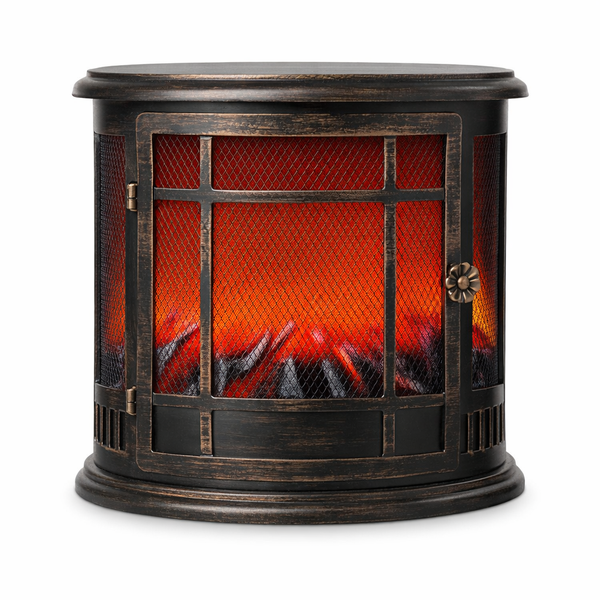 Vintage LED Fireplace Flame Lamp - Round USB Warm Ember Light