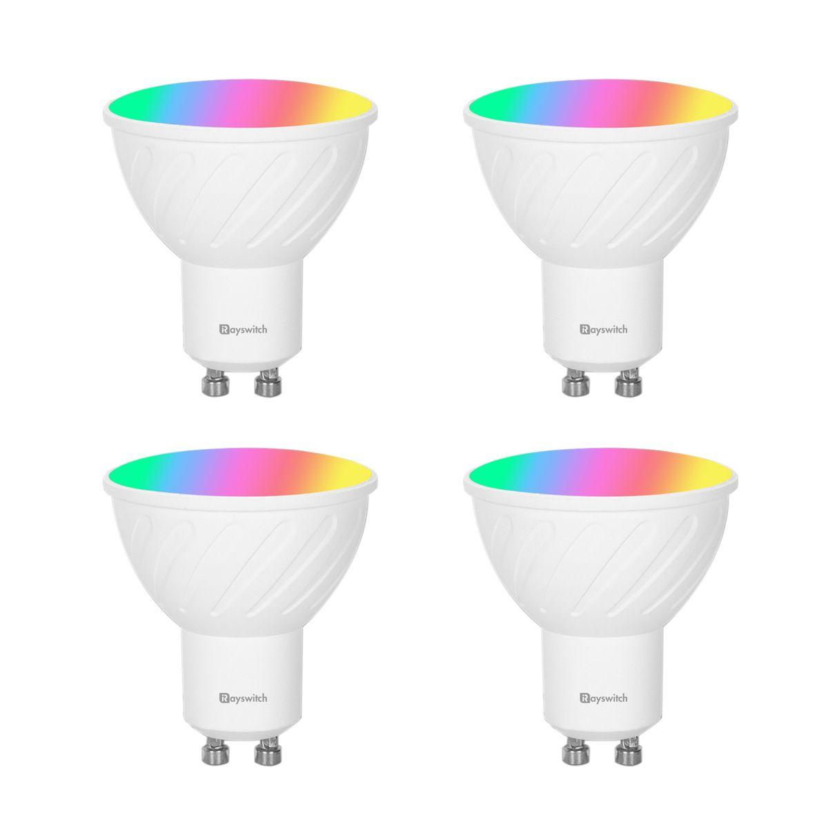 Rayswitch 4-Pack Smart WiFi LED Bulb GU10 5W 500LM