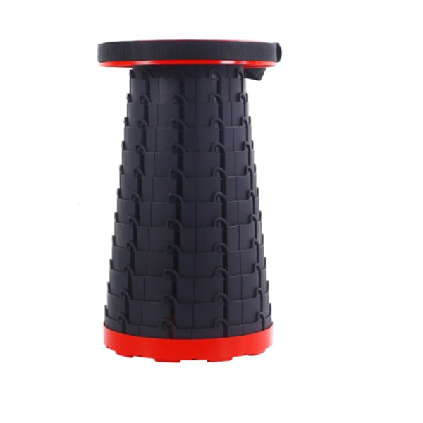Portable Retractable Folding Stool - Red