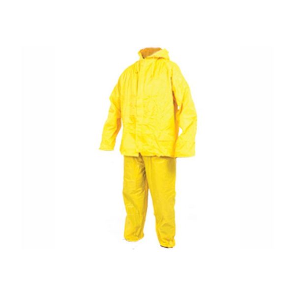 Rainsuit Rubberised Nylon Large Yellow