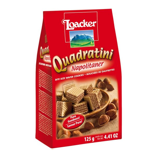 Loacker Quadratini Napolitaner 125g (Box of 12)