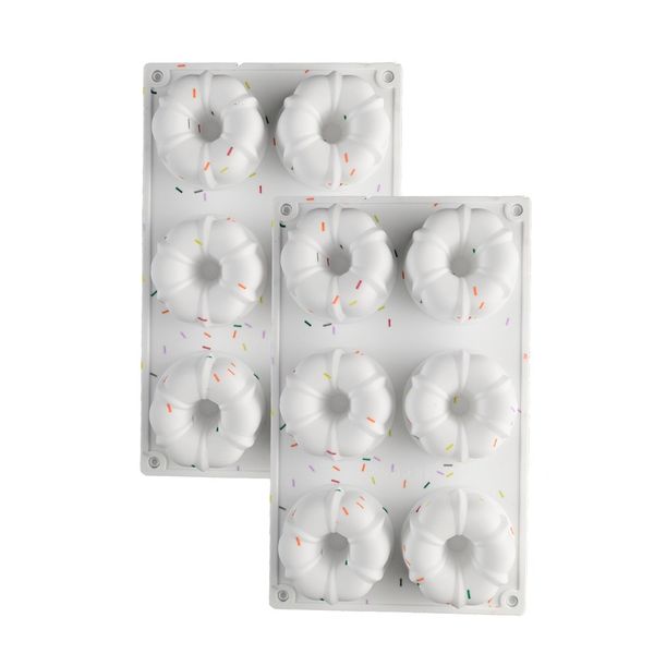 Mini Fluted Cake Pan, 6-Cavity Fluted Tube Cake Pan, Non Stick Silicone