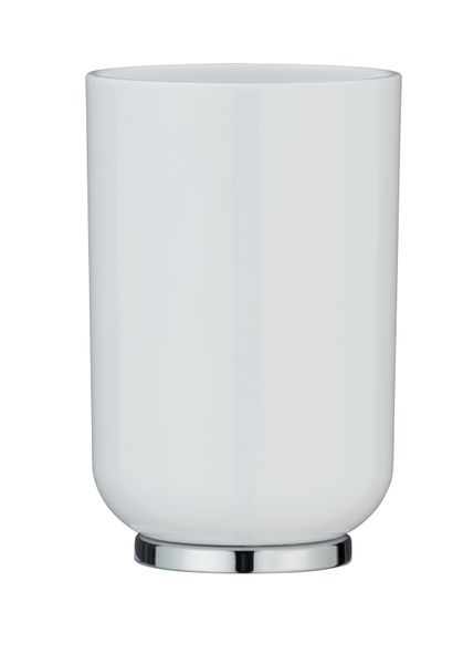 Wenko - Toothbrush Tumbler - Posa - White/Chrome