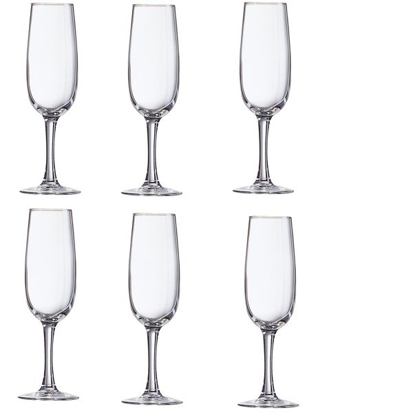 170ml Arc Elisa Flute Tempered Wine Glass - Set of 6
