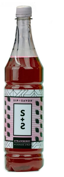 Sip and Savor Strawberry Milkshake Syrup 1L