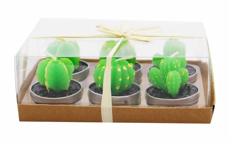 Decor Cactus Shape Candle Set of 6
