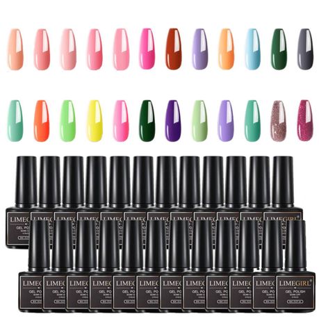 24pcs UV Gel Nail Polish Set 24 Colors Nail Gel Kit Gift for Women DIY Art Image