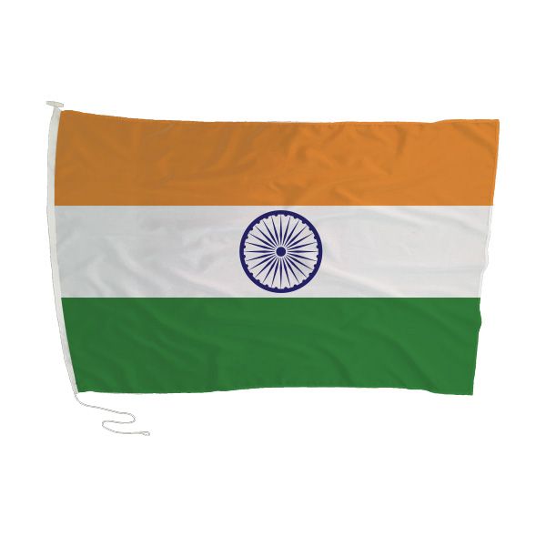 India Flag with Rope and Toggle - 180 x 120cm
