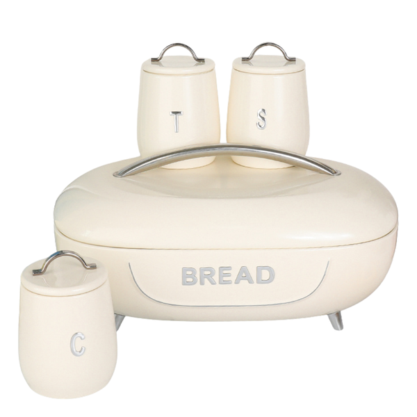 Bread Bin with Canisters 4piece Set