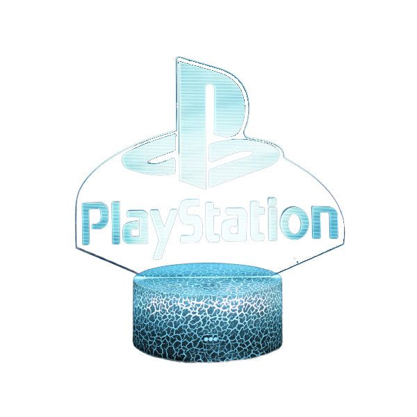 3D LED: Playstation Logo Optical Illusion Lamps Light|Smart Touch|Remote