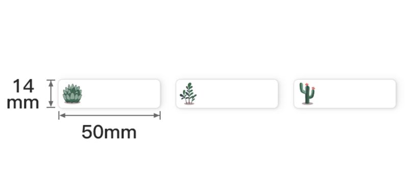 Niimbot - D11/D110 - 14*50mm - 130 Thermal Labels - Succulent A Design