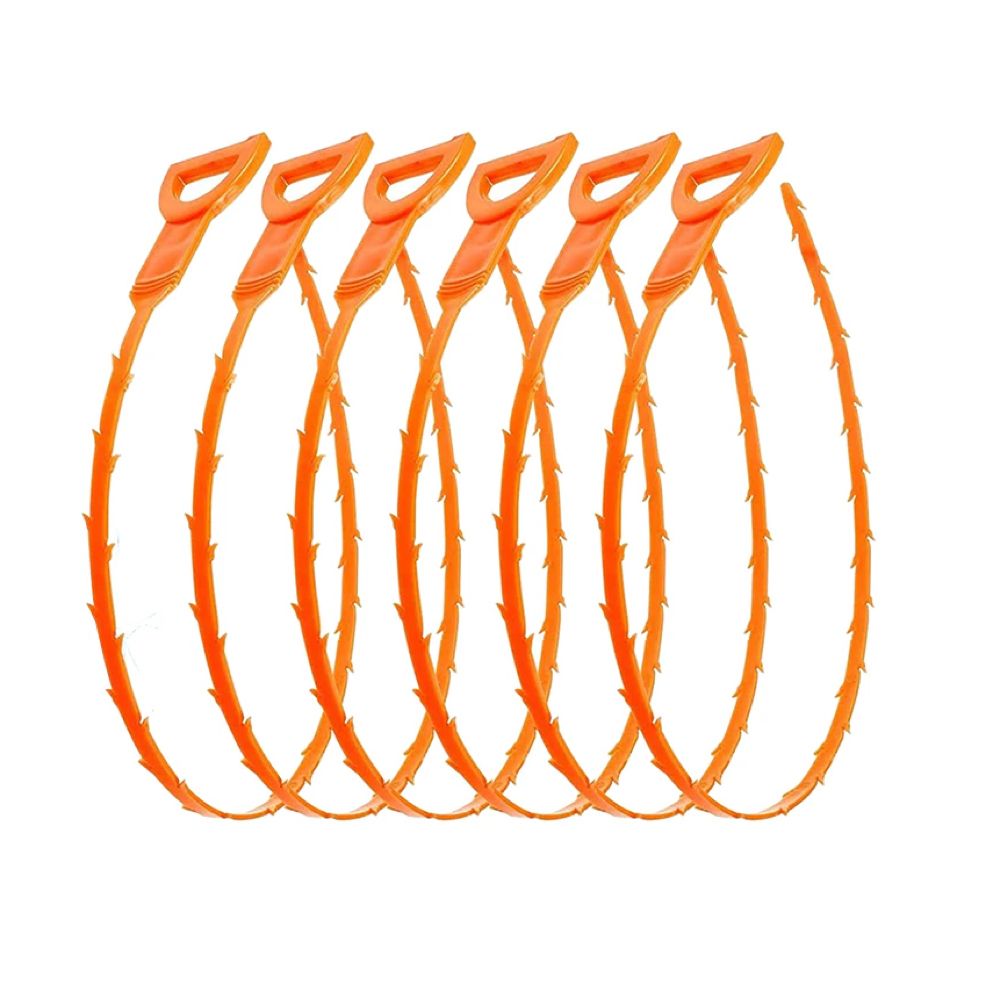 Home Drain Hair Clog Remover Jumbo Set of 6(64cm) Orange | Shop Today ...