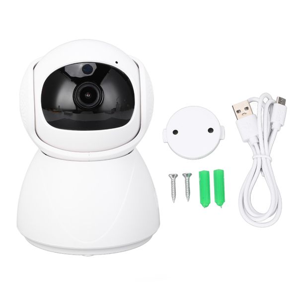 1080P WiFi Indoor Security Camera, 360 View &amp; Night Vision with 2-Way Talk
