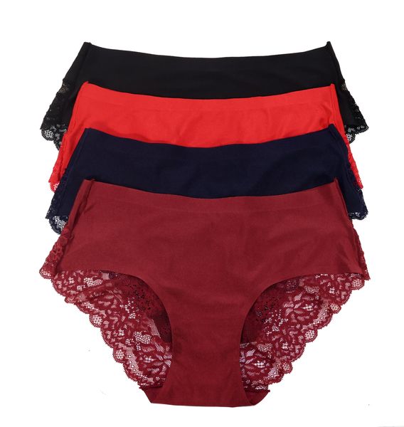 Women's Seamless Hipster No Show Panties Bikini Underwear Pack of 4