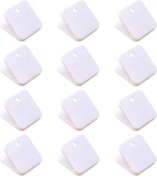 12pcs White Plastic Document Sorting Clips File Clips Student Paper Clamps