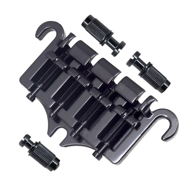 3 Point 4 String Bass Bridge Tailpiece Zinc Alloy Bridges Silver