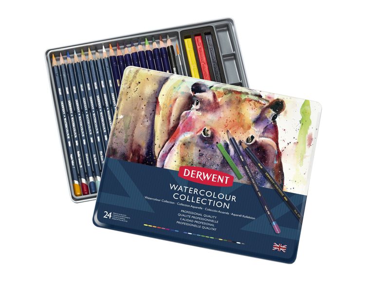 Derwent Watercolour Collection - Tin of 24