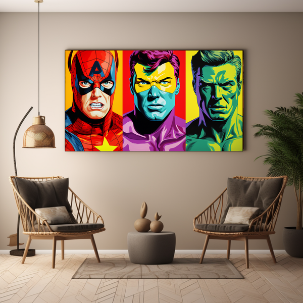 Canvas Wall Art - Pop Art Superheroes - BK0170