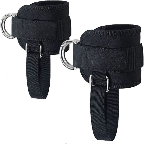 2Pack Ankle Straps for Cable Machines Kickbacks - Adjustable Comfort Ankle