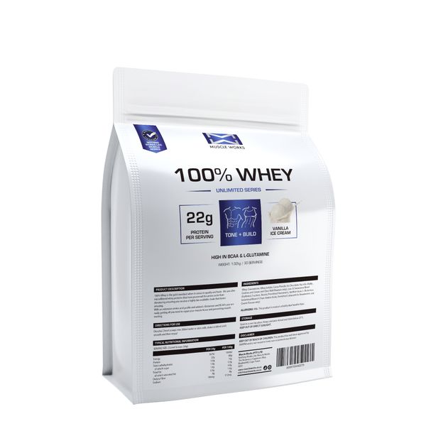 100% Whey Protein 1kg - Vanilla Ice Cream