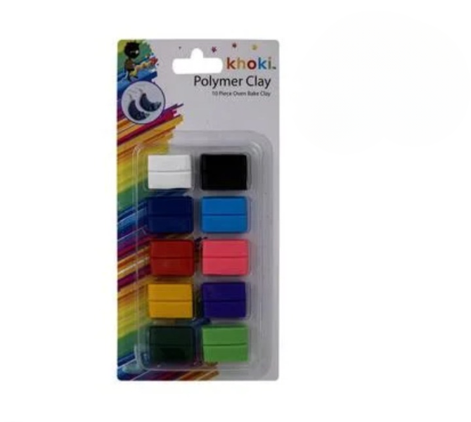 Assorted 10pc Polymer Clay Collection - Bright Colors for DIY Crafts
