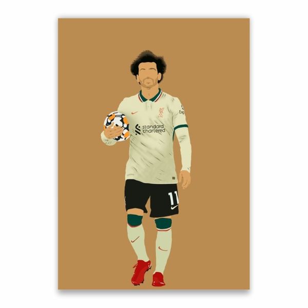 Mo Salah Outline Poster - A1
