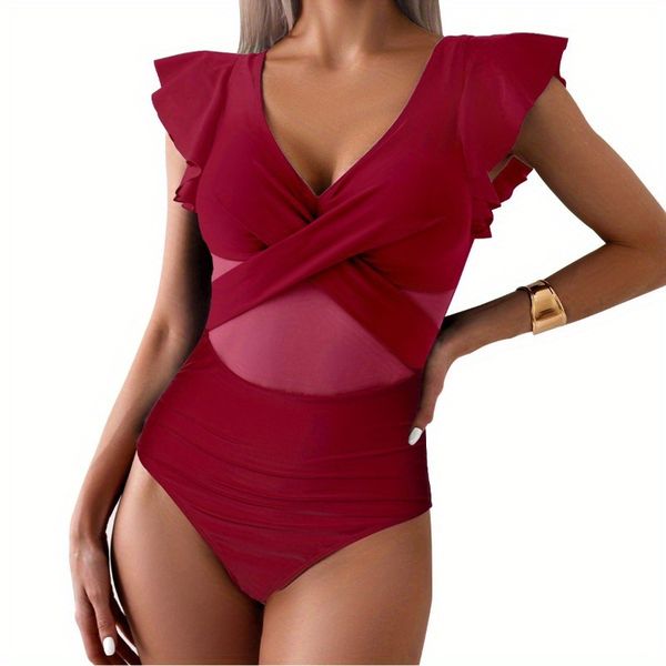 Ruffled Bikini One-Piece Swimsuit for Women