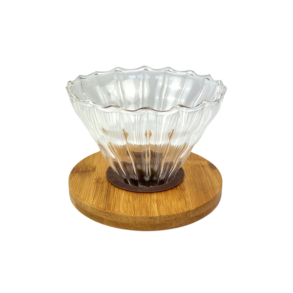 Pour Over Coffee Dripper With Bamboo Base