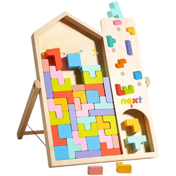 Tetris Design Game with Interactive Parent-Child Play - Set of 40