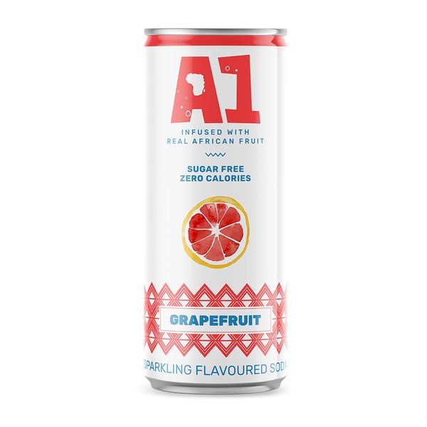 A1 Sparkling Grapefruit Fruit Water - 24 x 330ml slim cans