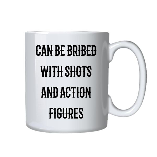 Shots and Action Figures Coffee Mug - Best Funny Novelty Cup Gift Idea for