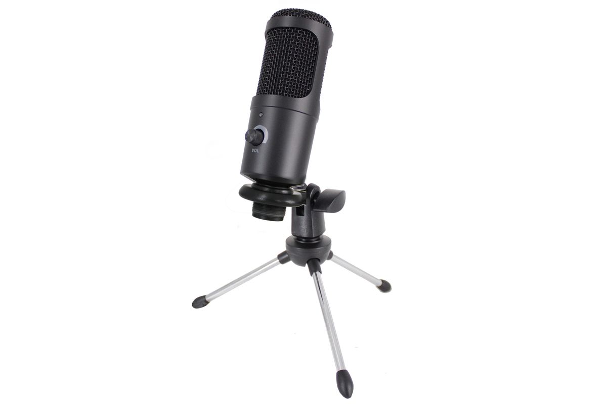 Professional USB Cardioid Condenser Microphone System & Pivot Tripod ...