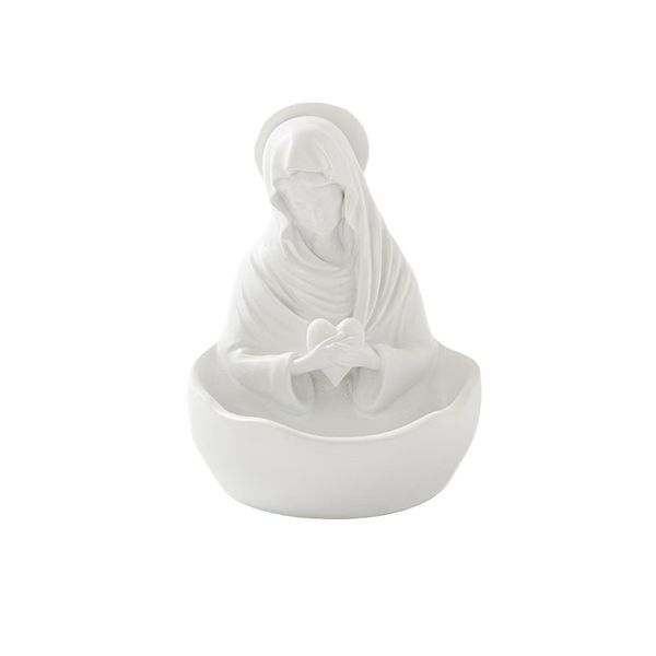 White Resin Tabletop Irregular cm Sculptures