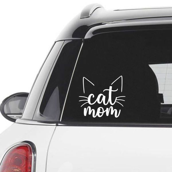 cat mom car stickers