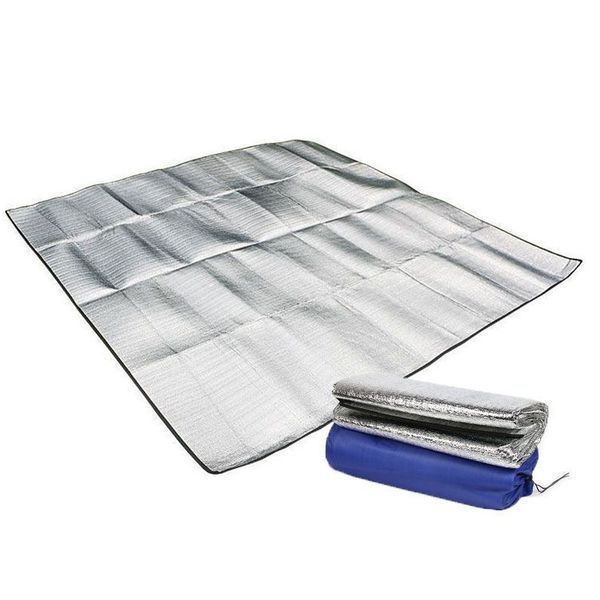 Double Sided Aluminum Film Moisture-Proof Mat, Camping Tent Floor Mat