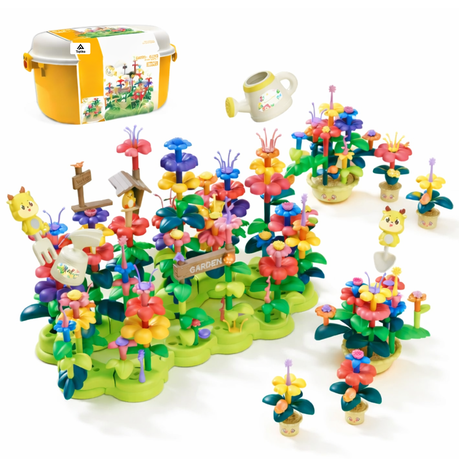 Topika Garden Building Blocks 184pcs STEM Pretend Play Set Image